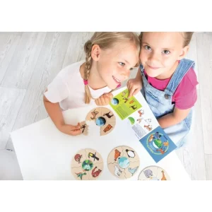 Beleduc Puzzles | Astronomie, Géographie Et Biologie>Puzzle Éducatif Enfant 45 PCS Bois Habitat Naturel