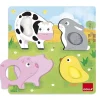 Goula Puzzles Premier Âge>Puzzle en bois - Animaux tout doux - Jeu d'éveil