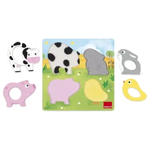 Goula Puzzles Premier Âge>Puzzle en bois - Animaux tout doux - Jeu d'éveil