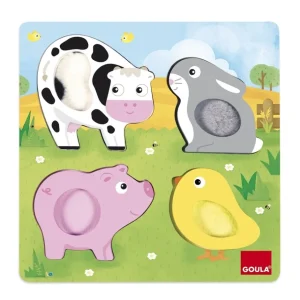 Goula Puzzles Premier Âge>Puzzle en bois - Animaux tout doux - Jeu d'éveil