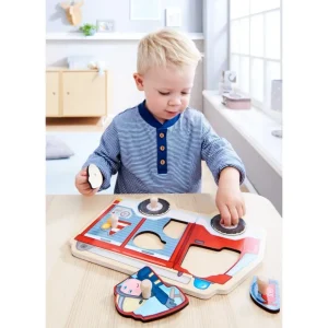 Haba Puzzles Premier Âge>Puzzle en Bois pour Bébé - Pompier en Mission