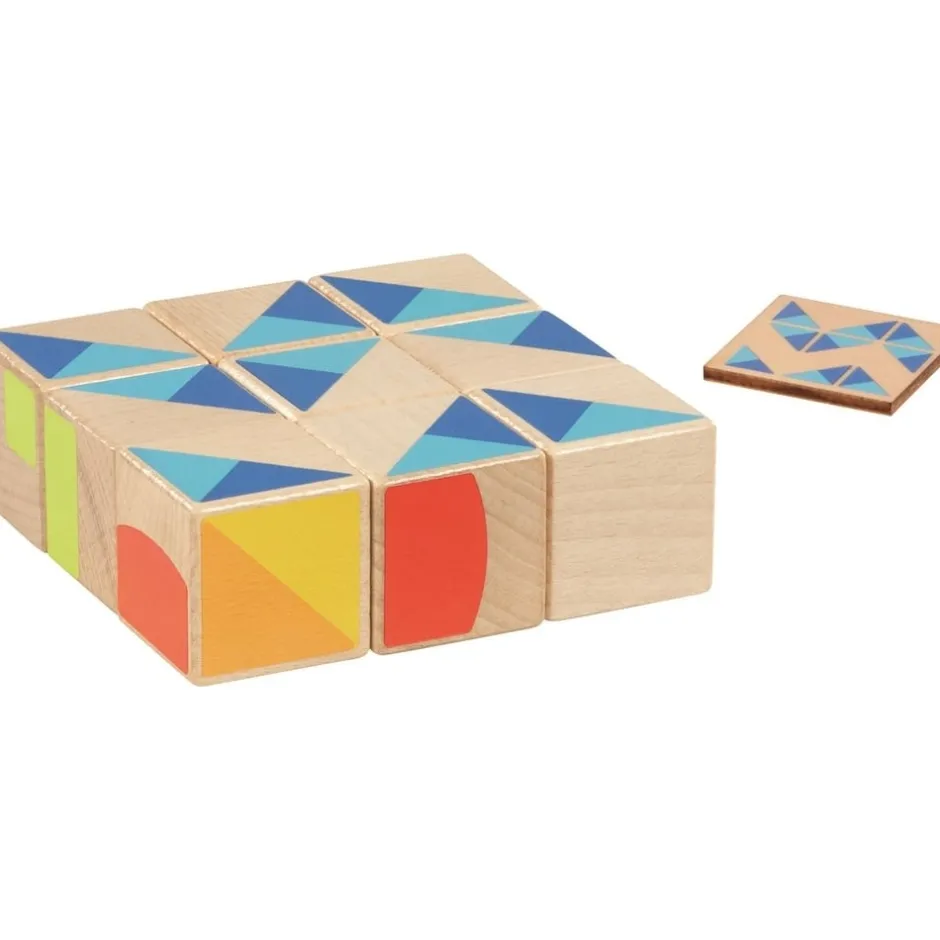 puzzle_kubus_en_bois_pour_2.webp Goki Couleurs Et Formes>Puzzle Kubus en Bois pour Enfant