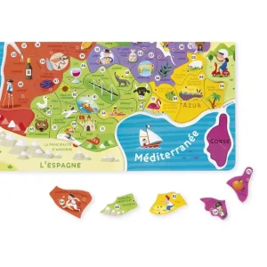 Janod Puzzles | Astronomie, Géographie Et Biologie>Puzzle Magnétique 93 PCS Bois France Nouvelles Régions 2016