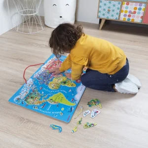 Janod Puzzles | Astronomie, Géographie Et Biologie>Puzzle Magnétique 92 Pièces en Bois Carte du Monde