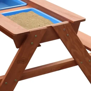 Sunny Sport Et Activités D'extérieur>Table de Pique-nique en Bois avec Jeux d’Eau et de Sable pour Enfant