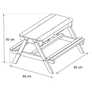 Sunny Sport Et Activités D'extérieur>Table Jeux d’Eau et de Sable en Bois pour Enfant