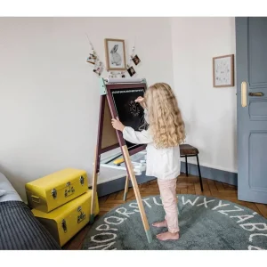 Janod Lettres, Écriture Et Langage>Tableau Réglable Taupe et Vert en Bois pour Enfant