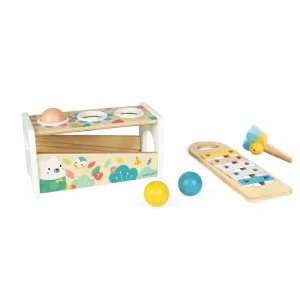 Janod Jouets Musicaux | Jouets À Enfiler Et À Marteler>Tap Tap Xylo Pure - Jouet Bébé en Bois à Marteler