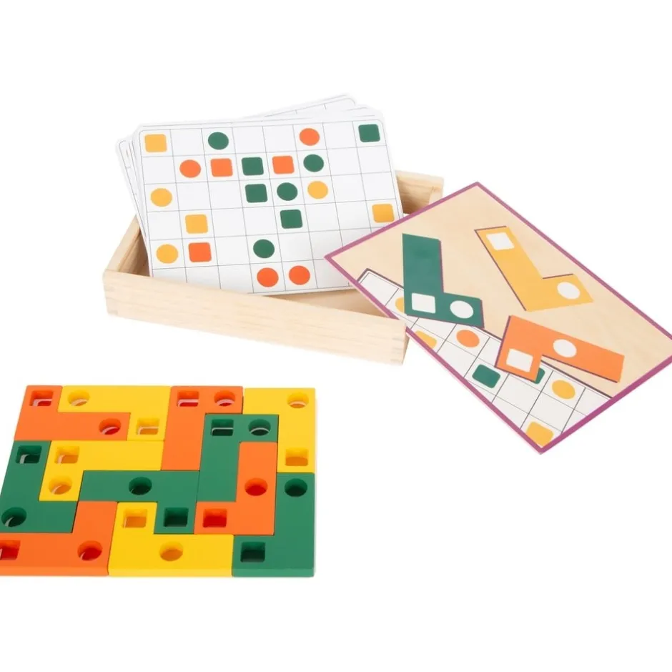 tetris_gomtrique_color_en_2.webp Small Foot Puzzles | Couleurs Et Formes>Tetris Géométrique Coloré en Bois pour Enfant