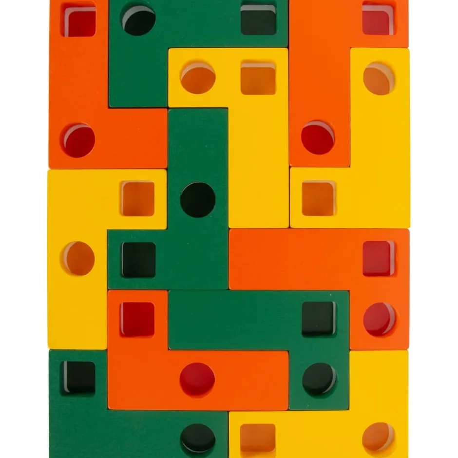 tetris_gomtrique_color_en_3.webp Small Foot Puzzles | Couleurs Et Formes>Tetris Géométrique Coloré en Bois pour Enfant