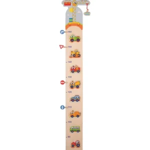 Goki Porte-manteaux, Toises Et Cadres>Toise en Bois pour Enfant - Engins de Chantier