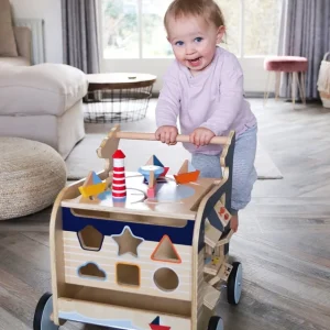Small Foot Trotteurs Et Chariots De Marche>Trotteur Voyage Marin en Bois pour Bébé